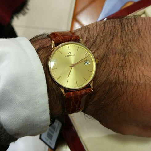 Orologio uomo oro 18k Lorenz 017634CQ Swiss made | Gioiellitosti.it