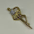 Spilla oro 18k giallo Ballerina pietre zirconi | Gioiellitosti.it