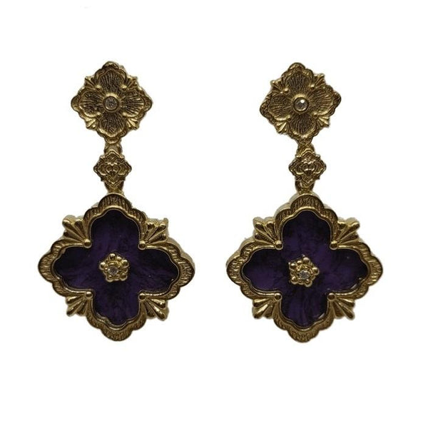 Orecchini Pendenti piastra di Jasper Argento 925 Vitiello | Gioiellitosti.it