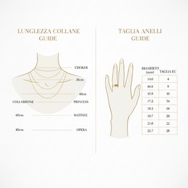 Guida alle misure: lunghezza collane e taglia anelli