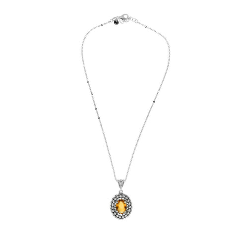 Collana Argento 925 Cristallo Giallo Michele Affidato CL-GEA-00280