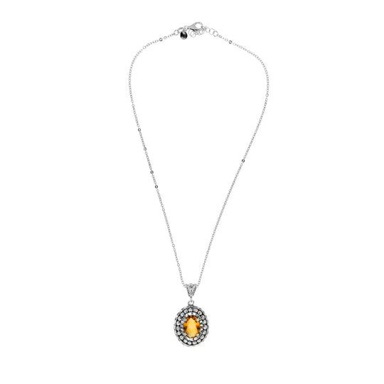 Collana Argento 925 Cristallo Giallo Michele Affidato CL-GEA-00280 — Product detail view