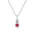 Collana Argento 925 Maschera Zircone Rosso Michele Affidato CL-PH-000011