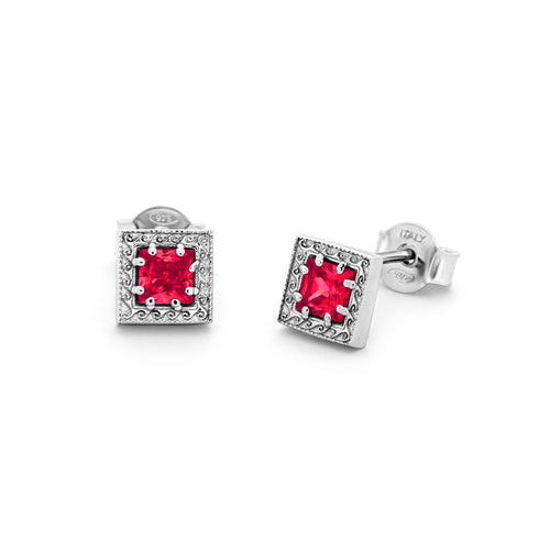 Orecchini Argento 925 Zircone Greca Michele Affidato OR-TY-000018