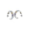 Orecchini a cerchio Michele Affidato OR-TY-000030 in argento 925 con zirconi taglio princess