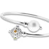 Bracciale Rigido Argento 925 Perla Zirconi Michele Affidato BR-GP-000347
