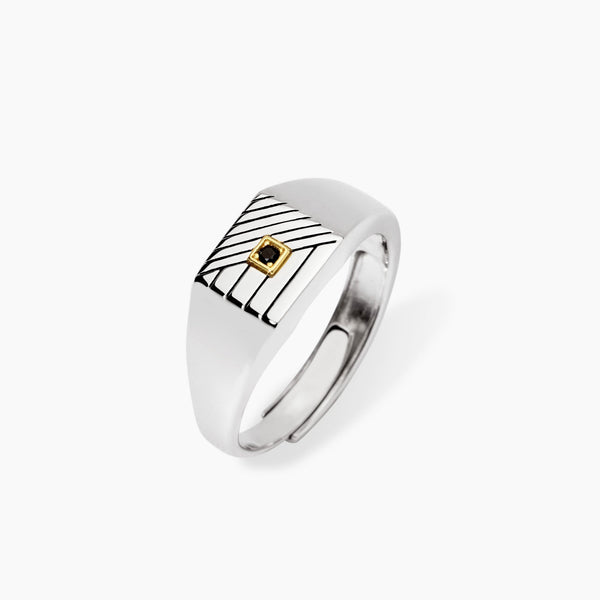 Anello Mabina 523475 Argento 925 Oro 18K Chevalier Uomo