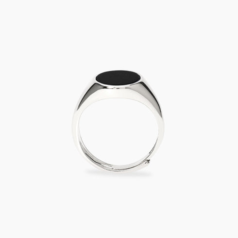 Anello Mabina 523499 Argento 925 Rodiato Onice Ovale KINGSTONE Uomo