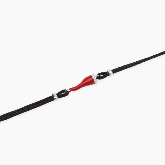 Bracciale Mabina 534119 Argento 925 Cornetto Cordino Uomo — Vista dettaglio prodotto originale