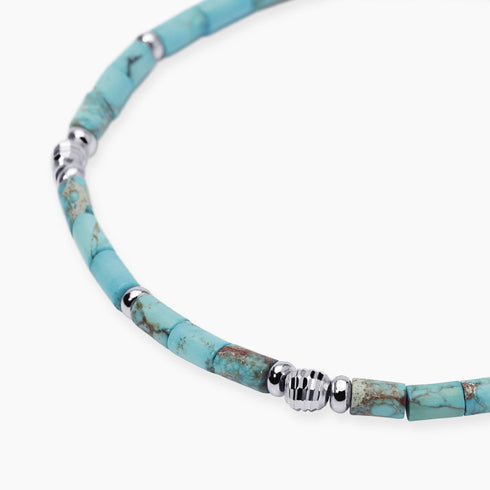 Bracciale Mabina 534145 Argento 925 Diaspro Turchese IBIZA Uomo
