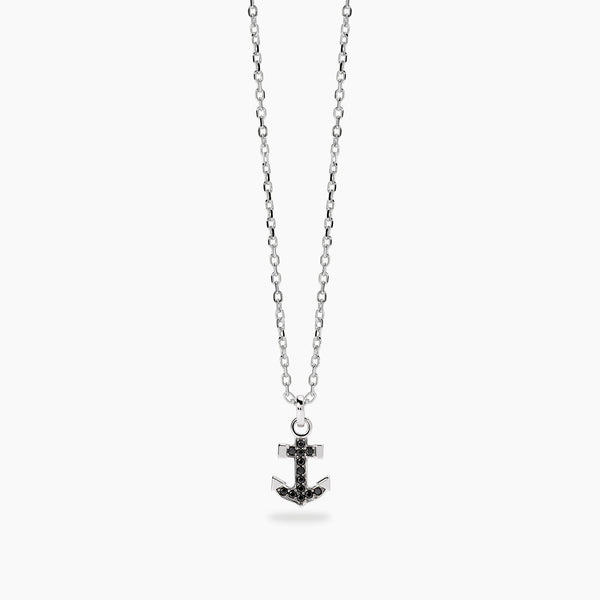Collana Mabina 553872 Argento 925 Ancora Zirconi Uomo