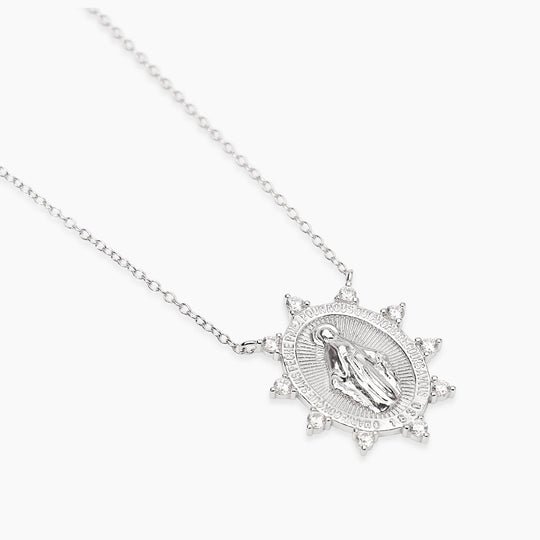 Girocollo Mabina 553893 Argento 925 Madonnina Zirconi PROTEGGIMI Donna — Vista dettaglio prodotto originale