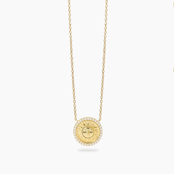 Girocollo Mabina 553901 Argento 925 Zirconi Sole Oro 18K FOLLOW THE SUN Donna