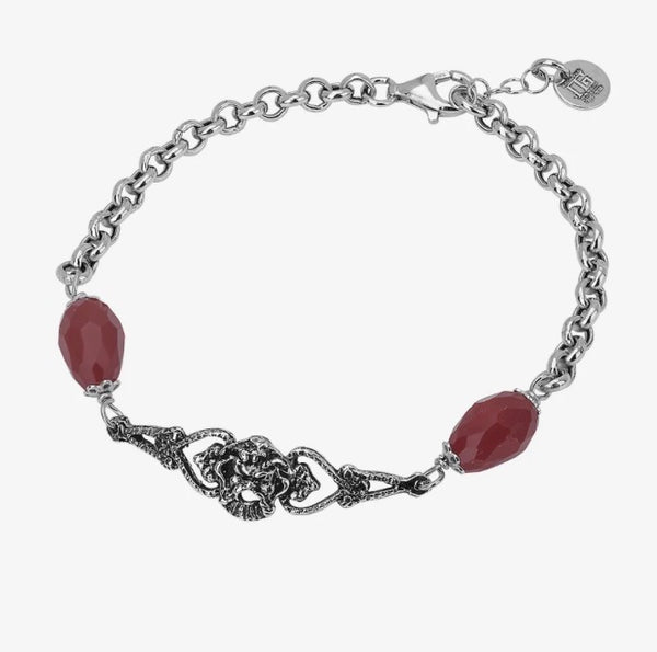 Bracciale Argento Maschera Apotropaica e Pietre Magna Grecia MGK4228V