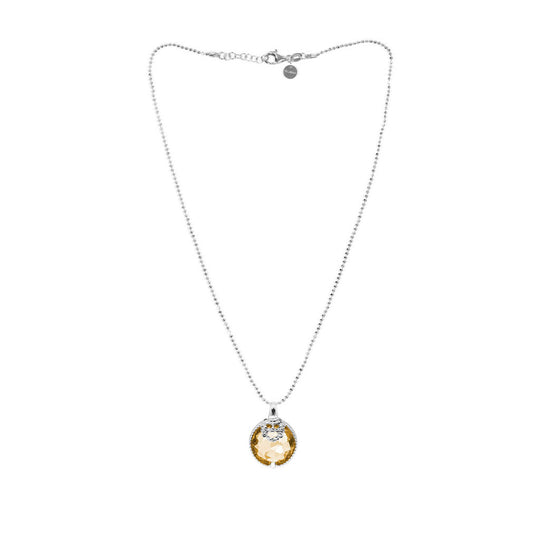 Collana Argento 925 Maschera Cristallo Giallo Michele Affidato CL-AP-000549 — Product detail view
