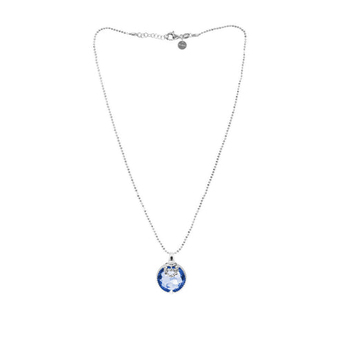 Collana Argento 925 Maschera Cristallo Azzurro Michele Affidato CL-AP-000548