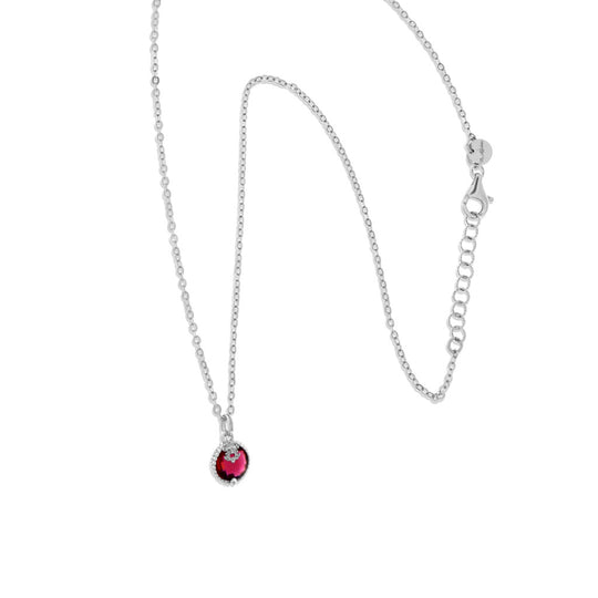 Collana Argento 925 Maschera Cristallo Rosso Michele Affidato CL-AP-000563 — Product detail view