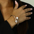 Bracciale Rigido Argento 925 Perla Zirconi Michele Affidato BR-GP-000347