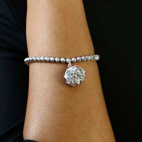 Bracciale Argento 925 Sfera Traforata Zirconi Michele Affidato BR-LO-000351
