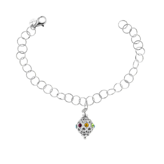 Bracciale Argento 925 Sfera Zirconi Multicolor Michele Affidato BR-GI-000257 — Vista dettaglio prodotto originale
