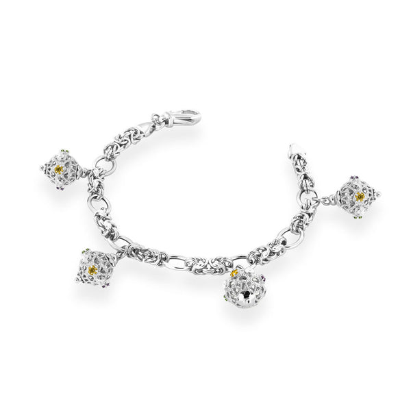 Bracciale Argento 925 Quattro Sfere Zirconi Michele Affidato BR-GI-000293