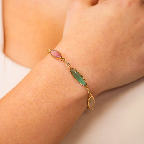 Bracciale Boccadamo XB1058D Placcato Oro Cristalli Multicolor