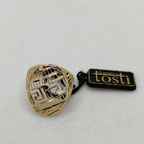 Anello a fascia oro bianco e giallo 3.30 gr | Gioiellitosti.it