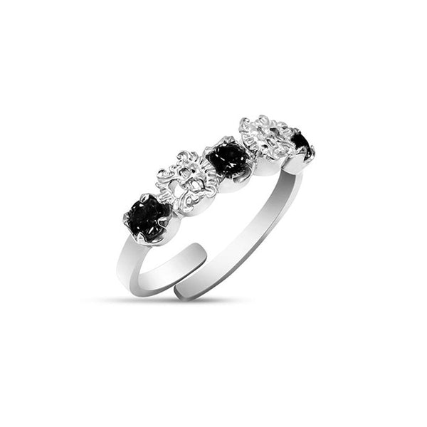 Anello Argento 925 Maschere Cristalli Neri Michele Affidato AN-AP-000221 | Gioielli Tosti