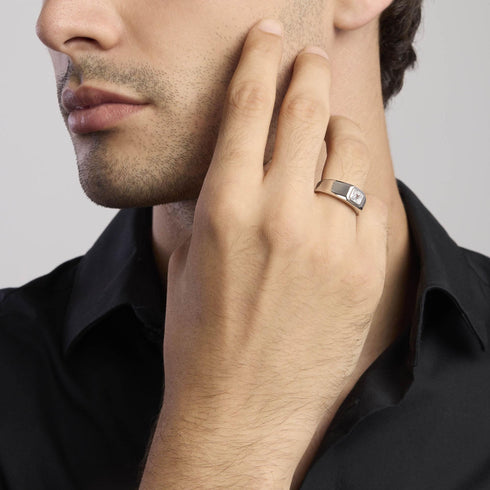 Anello Mabina 523356 Argento 925 Zircone Bianco NEW RETRÒ Uomo | Gioielli Tosti