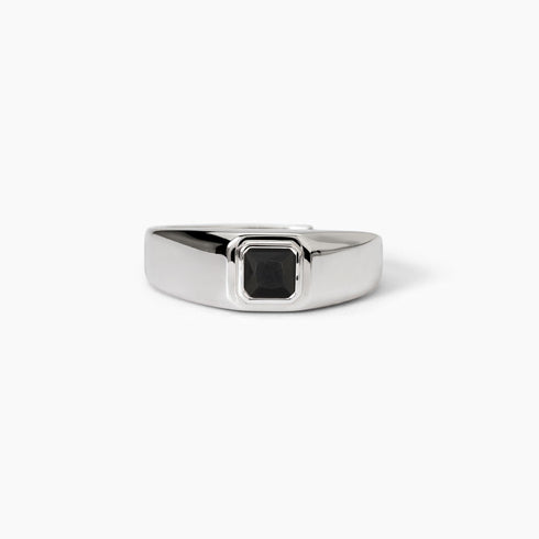 Anello Mabina 523357 Argento 925 Zircone Nero NEW RETRÒ Uomo | Gioielli Tosti