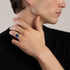 Anello Mabina 523497 Argento 925 Rodiato Lapis Blu KINGSTONE Uomo | Gioielli Tosti