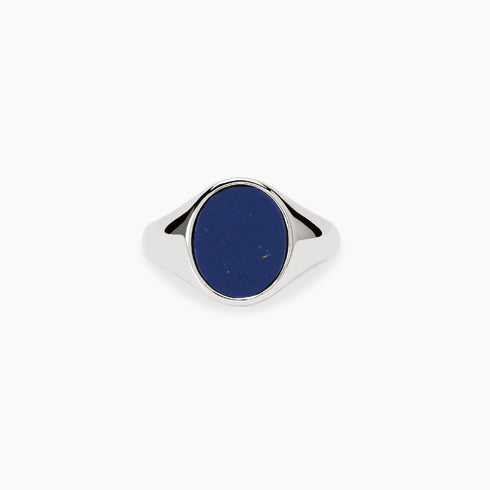 Anello Mabina 523497 Argento 925 Rodiato Lapis Blu KINGSTONE Uomo | Gioielli Tosti