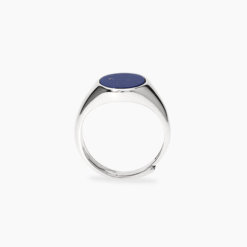 Anello Mabina 523497 Argento 925 Rodiato Lapis Blu KINGSTONE Uomo | Gioielli Tosti