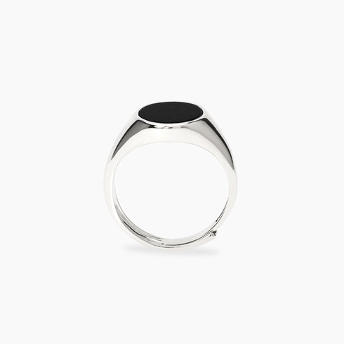 Anello Mabina 523499 Argento 925 Rodiato Onice Ovale KINGSTONE Uomo | Gioielli Tosti
