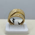 Anello oro fascia lascia larga diamantata 5,20 g 21 cm | Gioiellitosti.it