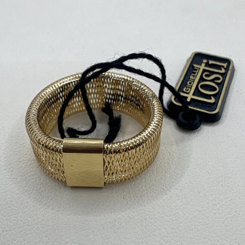 Anello oro giallo 18k 750 Fascia Maglia Elastica 1.0 Gr | Gioielli Tosti