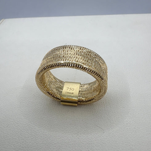 Anello oro giallo 18k 750 Fascia Maglia Elastica 1.0 Gr | Gioielli Tosti
