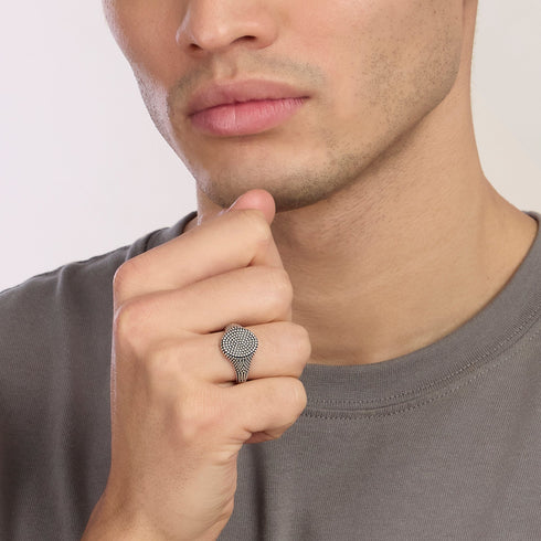 Anello Uomo Mabina 523509 Argento Brunito Chevalier | Gioielli Tosti
