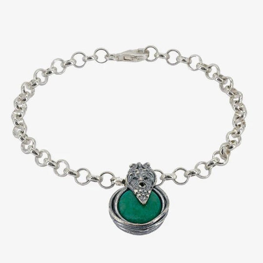 Bracciale Aion argento 925 e pietra verde Magna Grecia MGK4418 | Gioiellitosti.it — Product detail view