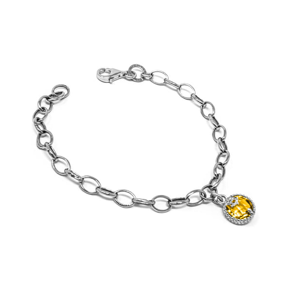 Bracciale Argento 925 Maschera Cristallo Giallo Michele Affidato BR-MA-000396 | Gioielli Tosti
