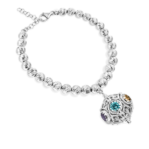 Bracciale Argento 925 Sfera Traforata Zirconi Michele Affidato BR-LO-000351 | Gioielli Tosti