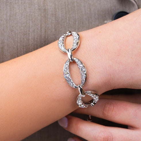 Bracciale Boccadamo XB1052 Bronzo Rodiato con Cristalli | Gioielli Tosti