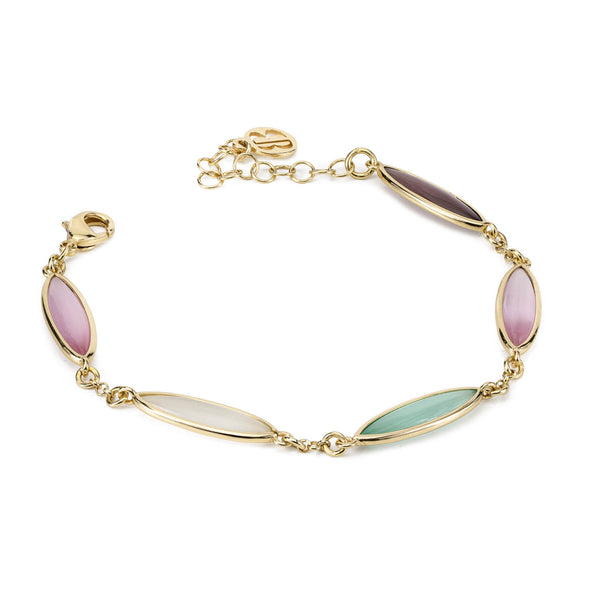 Bracciale Boccadamo XB1058D Placcato Oro Cristalli Multicolor | Gioielli Tosti
