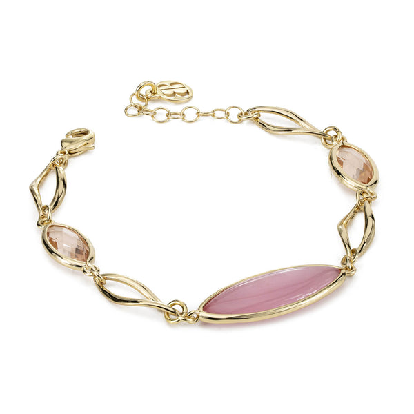 Bracciale Boccadamo XB1060D Placcato Oro Cristalli Peach | Gioielli Tosti