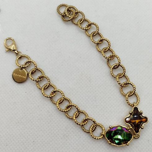 Bracciale catena ciondolo pietre colorate Rebecca SLOBOM11 | Gioiellitosti.it