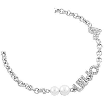 Bracciale Liu Jo LJ1690 catena perle ciondoli logo | Gioiellitosti.it