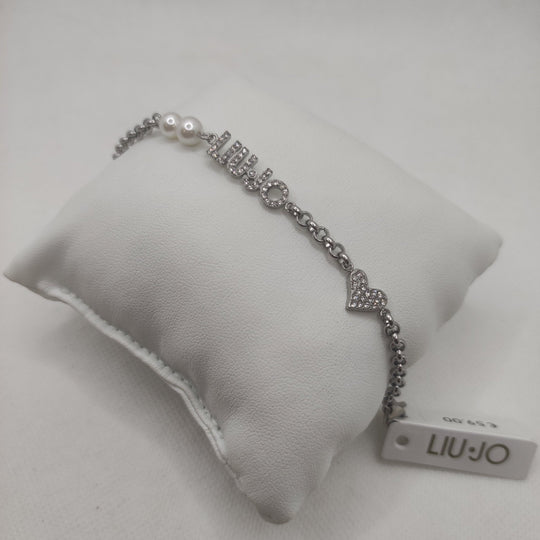 Bracciale Liu Jo LJ1690 catena perle ciondoli logo | Gioiellitosti.it