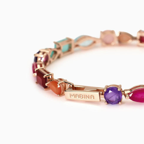 Bracciale MABINA 533901 - 18 Argento placcato oro con pietre | Gioiellitosti.it