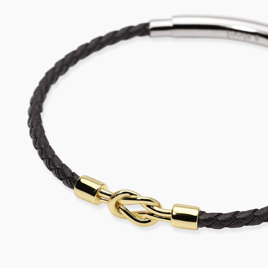 Bracciale Mabina 534144 Lab Leather Argento 925 Uomo | Gioielli Tosti — Vista dettaglio prodotto originale