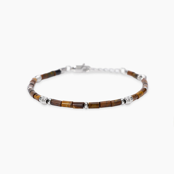 Bracciale Mabina 534146 Argento 925 Occhio di Tigre IBIZA Uomo | Gioielli Tosti